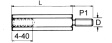 SUB-D5LA M3/4.40 Spacer bolt 5 mm