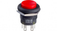 LP0125CCKW01C Pushbutton Switch 1CO ON-(ON) Black / Red