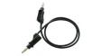 RND 350-00106 4mm Banana Plug Test Lead 1m Black, Nickel-Plated Brass