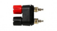 6884 Dual Binding Post with Raised Base 4mm Black, Red
