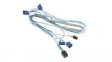 CBL-SAST-0810 Cable Mini-SAS HD Plug - SATA 7-Pin Male 750mm Blue / Grey