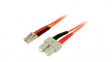 50FIBLCSC2 Fibre Optic Cable Assembly 50/125 um OM2 Duplex LC - SC 2m