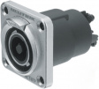 NLT4FP Flush-mounted socket, Speakon STX Silver, 4 Poles