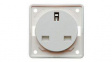 962622502 Wall Outlet INTEGRO 1x UK Type G (BS1363) Socket Flush Mount 13A 250V White