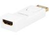 CV0057, Адаптер; вилка DisplayPort, гнездо HDMI; белый, LOGILINK