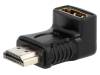 51727, Адаптер; HDMI гнездо 90°, вилка HDMI; Цвет: черный, Goobay