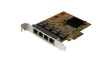 ST1000SPEX43 PCI Express Gigabit Adapter Network Card, 4x RJ45 10/100/1000, PCI-E x4