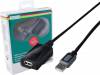 DA-73100 Репитер USB; USB 2.0; гнездо USB A, вилка USB A; 10м; блистер