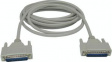RND 765-00040 D-Sub Cable 25-Pin Male-Male 5 m Grey