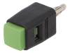 SDK502/GN Зажим лабораторный; зеленый; 60ВDC; 16А; Монтаж: винтами; -25?90°C