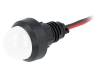 LW-D20-220DC, Индикат.лампа: LED; выпуклый; 220ВDC; Отв: O13мм; IP40; пластмасса, POLAM-ELTA