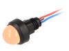 LO-D20-12AC/DC, Индикат.лампа: LED; выпуклый; 12ВDC; 12ВAC; Отв: O13мм; IP40, POLAM-ELTA