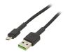 KABGC04 Кабель; USB 2.0; вилка USB A,вилка micro USB B; 1,2м; черный