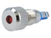GQ8F-D/O/12, Индикат.лампа: LED; плоский; 12ВDC; Отв: O8мм; IP67; под пайку, Onpow