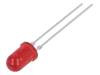 TLHR5205, LED; 5мм; красный; 25-70мкд; 28°; Поверхность: выпуклая; Шаг:2,54мм, Vishay Semiconductors