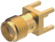 32K101-400L5 SMA Socket, Device socket, SMA straight, PCB Mount, Straight