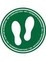 RND 605-00246, Safe Distance Sign 1.5m, Round, White on Green, Plastic, Safety Condition, 1pcs, RND Lab