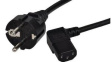 RND 465-00926 Mains Cable Type F (CEE 7/7) - IEC 60320 C13 2.5m Black