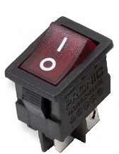 RND 210-00553, Power Rocker Switch, Black, On-Off, RND Components