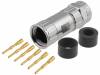 LJ23-06DFMC-SL7001 M23; вилка; PIN:6; "папа"; обжим; на провод; прямой; 28А; позолота