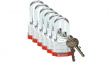 814097 Steel Padlock;Red;High-Grade Steel