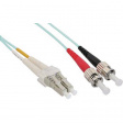 LCSTOM3DAQ20 FO cable 50/125um OM3 LC/ST 20 m Turquoise