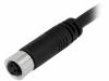 8-03AFFM-SL7A05, Разъем: М8; 5м; "мама"; PIN:3; прямой; с амортизатором, с проводами, Amphenol