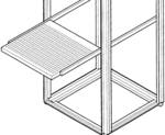 21130-353, Shelf telescopic, full cabinet depth 600 mm, Schroff