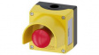 3SU1851-0NC00-2AC2 Emergency Stop Switch Assembly with Collar, 2NC, Red / Yellow, 10 A, 500 V, Scre