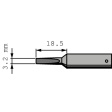832EDLF Soldering Tip Chisel shaped 3.2 mm, 3.2 mm