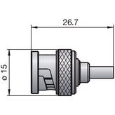 71S107-802N5, Cable plug BNC straight BNC 75 Ohm, Rosenberger connectors