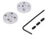 ALUMINUM MOUNTING HUB FOR 5MM SHAFT M3 H, Крепление колеса; Ось: гладкая; Кол-во шт: 2; Диам.вала: 5мм, POLOLU