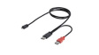 USB2HAUBY3 USB Y Cable USB-A Plug - USB Micro-B Plug 900mm USB 2.0 Black