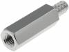 216ST4.2X20 Дистанцирующая стойка с резьбой; Внутр.резьба: M4; 20мм; латунь
