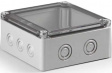 SPCK131306T Cubo S 125 x 125 x 60 мм, 50 мм основание, Pg выбивные отверстие, прозрачная кры