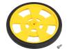 GMPW-Y YELLOW WHEEL WITH ENCODER STRIPES, Колесо; желтый; Ось: сплющенная с обеих сторон; Кол-во шт: 1, POLOLU