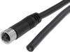 LTW8-03AFFM-SL7A02, Разъем: М8; 2м; "мама"; PIN:3; прямой; с амортизатором, с проводами, Amphenol