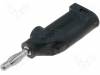 FK20L/1/SW Вилка; "банан" 4мм; 16А; 60ВDC; черный; Диам.кабеля макс:4мм