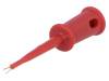 R8-H105A-R, Щуп-зажим; типа пинцет; 3А; 60ВDC; красный; Изоляция: полиамид, SCI