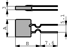 06R155BPR, Fuse, radial 2.7 A 100 mOhm, Littelfuse