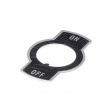 U19 Accessories ON-OFF marked plate, vertical