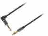CABSTONE-M05-015 Cable; Jack 3.5mm plug, Jack 3.5mm 3 pin angled plug; 1.5m