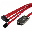 AA-84701-1 SAS - 4x SATA cable external SFF-8470-Plug 4x SATA-Plug 100 cm