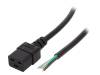 SN26-3/15/1.5BK Кабель; IEC C19 "мама", провода; Дл.кабеля:1,5м; черный; ПВХ