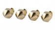 PC-NVP-04BX4-MK8 Brass Nozzles, 0.4mm, 4pcs Suitable for 3D Printers