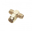 SMA9073A1-3GT50G-50 T-Type Adapter, SMA Plug - 2x SMA Socket, 50Ohm