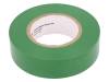 N-12 PVC TAPE 19MMX20M GREEN Лента: электроизоляционная; W:19мм; L:20м; D:0,15мм; зеленый; 220%