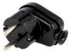 W-10801, Разъем: питания AC; вилка; "папа"; на провод; черный; 16А; 230ВAC, PLASTROL
