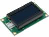RC0802A-TIY-CSV Дисплей: LCD; алфавитно-цифровой; FSTN Negative; 8x2; черный; LED