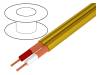 C121 YELLOW Провод: микрофонный; 2x0,25мм2; желтый; OFC; ПВХ; -15?70°C; 4,5x9мм